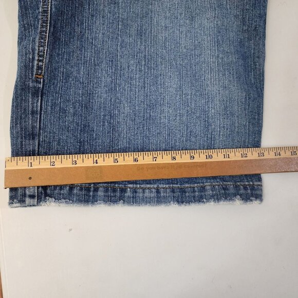 VTG JNCO Jean Shorts 35X12 Blue Crown Skater Streetwear Crown Wide Leg Baggy Y2k - Picture 15 of 16